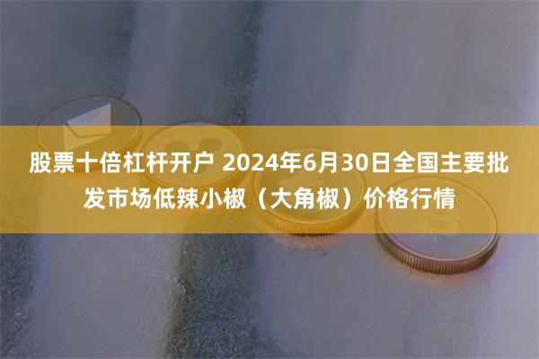 股票十倍杠杆开户 2024年6月30日全国主要批发市场低辣小椒（大角椒）价格行情