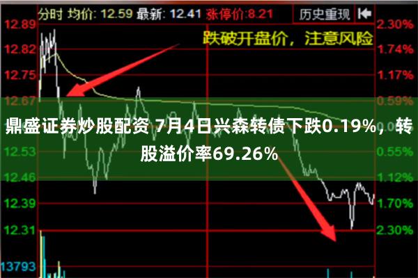 鼎盛证券炒股配资 7月4日兴森转债下跌0.19%，转股溢价率69.26%