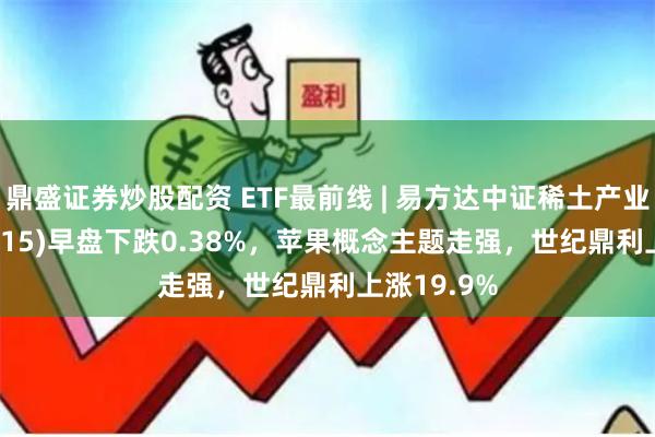 鼎盛证券炒股配资 ETF最前线 | 易方达中证稀土产业ETF(159715)早盘下跌0.38%，苹果概念主题走强，世纪鼎利上涨19.9%